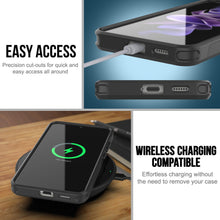 Load image into Gallery viewer, Coque PunkCase pour Galaxy S24+ Plus, Série Spartan 2.0, Transparente, Robuste et Robuste [Noir]
