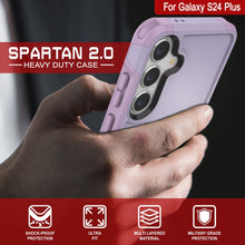 Charger l&#39;image dans la galerie, Coque PunkCase pour Galaxy S24+ Plus, Série [Spartan 2.0], Couverture Robuste Transparente et Résistante [Lilas]
