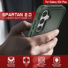 Charger l&#39;image dans la galerie, Étui PunkCase pour Galaxy S24+ Plus, [Série Spartan 2.0] Coque robuste et transparente [Vert foncé]
