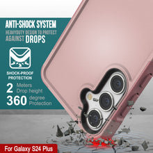 Load image into Gallery viewer, Étui PunkCase Galaxy S24+ Plus, Série Spartan 2.0, Couverture Transparente Robuste et Résistante [Rose]
