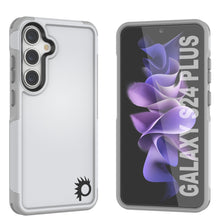 Load image into Gallery viewer, Étui PunkCase Galaxy S24+ Plus, série Spartan 2.0, couverture robuste transparente [blanche].
