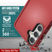 Charger l&#39;image dans la galerie, Coque PunkCase pour Galaxy S24+ Plus, Série Spartan 2.0, Couverture Robuste Transparente [Rouge]
