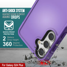 Charger l&#39;image dans la galerie, Coque PunkCase pour Galaxy S24+ Plus, Série Spartan 2.0, transparente et robuste, protection renforcée violette.
