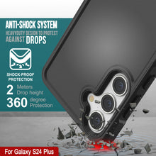 Load image into Gallery viewer, Coque PunkCase pour Galaxy S24+ Plus, Série Spartan 2.0, Transparente, Robuste et Robuste [Noir]
