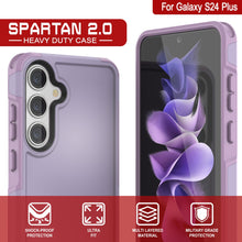 Charger l&#39;image dans la galerie, Coque PunkCase pour Galaxy S24+ Plus, Série [Spartan 2.0], Couverture Robuste Transparente et Résistante [Lilas]
