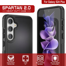 Load image into Gallery viewer, Coque PunkCase pour Galaxy S24+ Plus, Série Spartan 2.0, Transparente, Robuste et Robuste [Noir]

