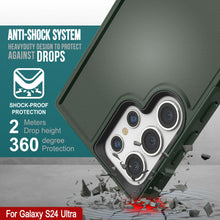 Charger l&#39;image dans la galerie, Étui PunkCase pour Galaxy S24 Ultra, Série Spartan 2.0, Coque Robuste Transparente [Vert Foncé]
