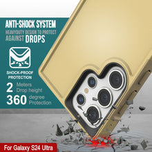 Charger l&#39;image dans la galerie, Coque PunkCase pour Samsung Galaxy S24 Ultra, série Spartan 2.0, transparente, robuste et résistante, jaune.
