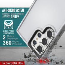 Charger l&#39;image dans la galerie, Coque PunkCase pour Galaxy S24 Ultra, Série Spartan 2.0, transparente, robuste et résistante, couleur blanche.
