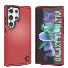 Charger l&#39;image dans la galerie, Coque PunkCase pour Galaxy S24 Ultra, Série Spartan 2.0, Transparente, Robuste et Robuste [Rouge]

