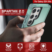 Charger l&#39;image dans la galerie, PunkCase Étui Galaxy S24 Ultra, Série Spartan 2.0, Coque robuste et résistance [Teal]
