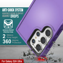 Charger l&#39;image dans la galerie, Étui PunkCase Galaxy S24 Ultra, série Spartan 2.0, couverture robuste transparente [violet].
