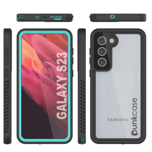 Coque de protection pour écran Galaxy S23 FE étanche/résistance aux chocs et à la neige [série extrême] [bleu sarcelle]