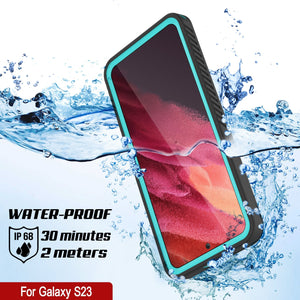 Coque de protection pour écran Galaxy S23 FE étanche/résistance aux chocs et à la neige [série extrême] [bleu sarcelle]