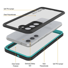 Charger l&#39;image dans la galerie, Coque de protection pour écran Galaxy S23 FE étanche/résistance aux chocs et à la neige [série extrême] [bleu sarcelle]
