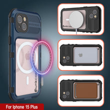 Charger l&#39;image dans la galerie, iPhone 15 Plus Série Métal Extrême 2.0 Étui en Aluminium Étanche IP68 avec Protecteur d&#39;Écran Intégré [Bleu]
