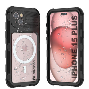iPhone 15 Plus Série Métal Extrême 2.0 Boîtier en Aluminium plaqué IP68 avec Protecteur d'Écran Intégré [Noir]
