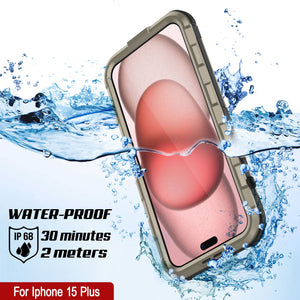 iPhone 15 Plus Série Métal Extrême 2.0 Coque en Aluminium prévisionné IP68 avec Protecteur d'Écran Intégré [Or]