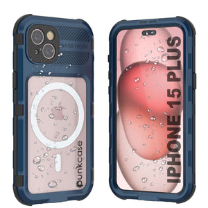 iPhone 15 Plus Série Métal Extrême 2.0 Étui en Aluminium Étanche IP68 avec Protecteur d'Écran Intégré [Bleu]