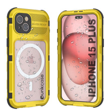Charger l&#39;image dans la galerie, iPhone 15 Plus Série Metal Extreme 2.0 Boîtier en Aluminium plaqué IP68 Avec Protecteur d&#39;écran intégré [Jaune]
