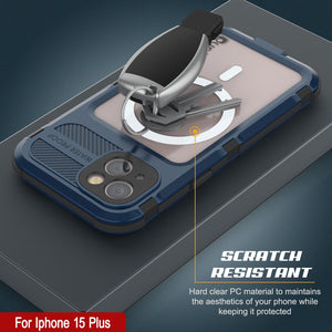 iPhone 15 Plus Série Métal Extrême 2.0 Étui en Aluminium Étanche IP68 avec Protecteur d'Écran Intégré [Bleu]
