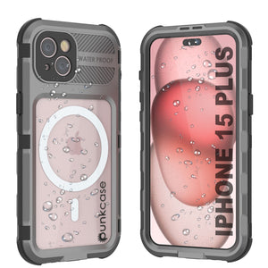 Coque étanche en aluminium de la série iPhone 15 Plus Metal Extreme 2.0, avec protection intégrée d'écran IP68 [Argent].