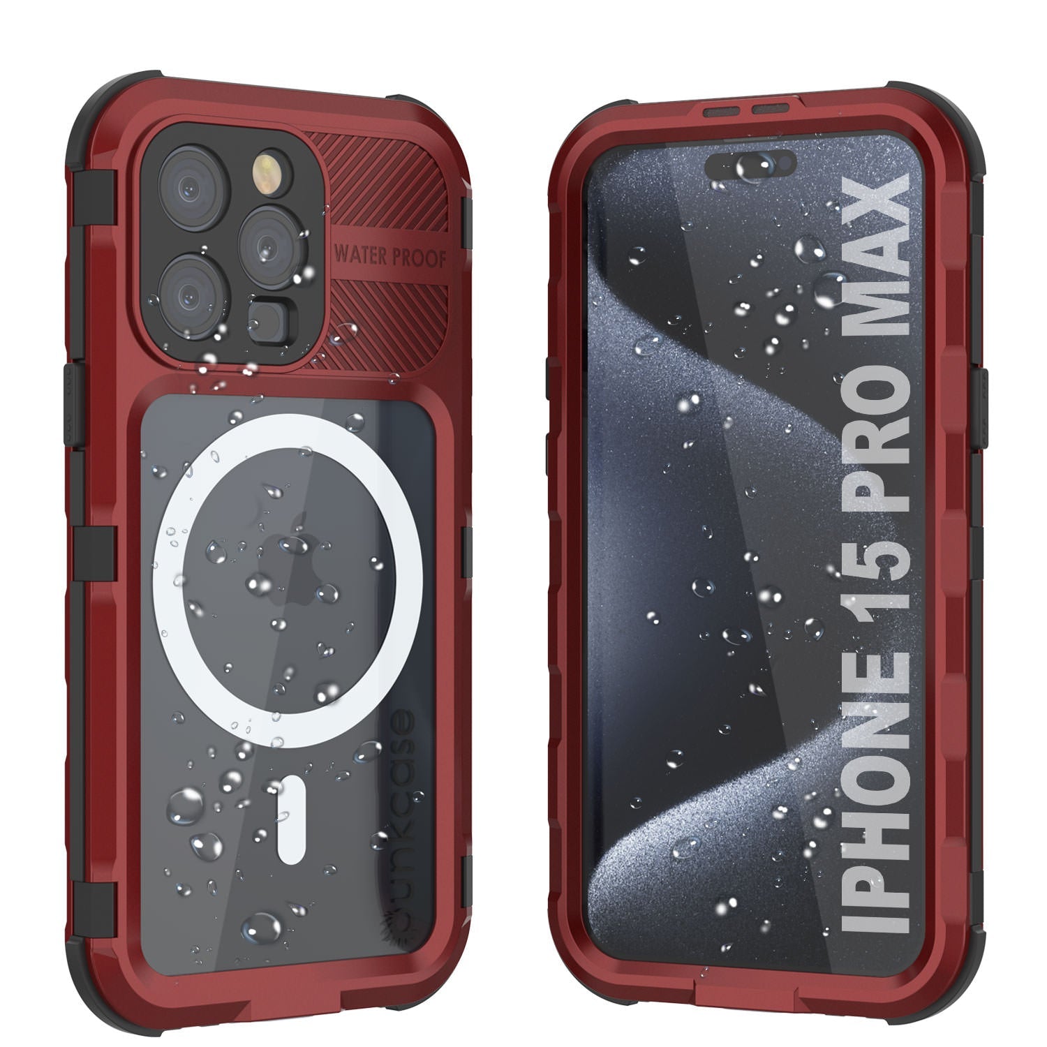Coque pour iPhone 14 15 16 Pro Max 16 Plus IP68, couverture métallique étanche sous-marine avec coque de protection d'écran robuste MagSafe 202192403 Coque pour iPhone 14 15 16 Pro Max 16 Plus IP68, couverture métallique étanche sous-marine avec coque de protection d'écran robuste MagSafe 202192403