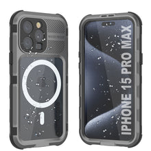 Charger l&#39;image dans la galerie, Coque étanche en aluminium de la série Metal Extreme 2.0 pour iPhone 15 Pro Max avec protecteur d&#39;écran intégré [Argent]
