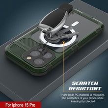 Charger l&#39;image dans la galerie, iPhone 15 Pro Série Métal Extrême 2.0 Coque en Aluminium plaqué IP68 avec Protecteur d&#39;Écran intégré [Vert foncé]
