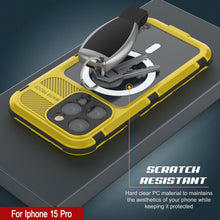 Charger l&#39;image dans la galerie, Coque imperméable en aluminium de série iPhone 15 Pro Metal Extreme 2.0, avec protection d&#39;écran intégrée IP68 [Jaune]

