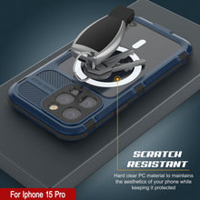 Charger l&#39;image dans la galerie, Coque étanche en aluminium série iPhone 15 Pro Metal Extreme 2.0 avec protection d&#39;écran intégrée [Bleu] IP68
