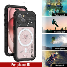 Load image into Gallery viewer, iPhone 15 Série Métal Extrême 2.0 Coque en Aluminium Étanche IP68 avec Protection d&#39;écran intégrée [Noir]
