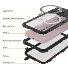 Load image into Gallery viewer, iPhone 15 Série Métal Extrême 2.0 Coque en Aluminium Étanche IP68 avec Protection d&#39;écran intégrée [Noir]
