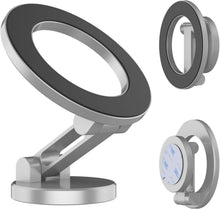 Load image into Gallery viewer, PunkCase MagnoGrip 360 | Support de téléphone pour voiture en alliage d'aluminium puissant [argent]
