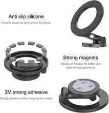 Load image into Gallery viewer, PunkCase MagnoGrip 360 | Puissant Support Téléphonique pour Voiture en Alliage d'Aluminium [Noir]
