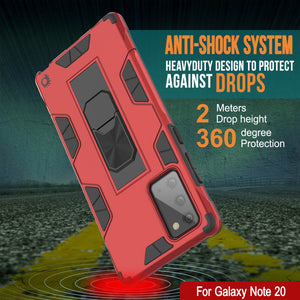 Coque Punkcase Note 20 [Série ArmorShield] Coque de protection militaire à double couche rouge
