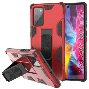 Coque Punkcase Note 20 [Série ArmorShield] Coque de protection militaire à double couche rouge