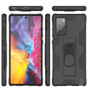 Coque Punkcase Note 20 [Série ArmorShield] Coque de protection à double couche style militaire, noir.