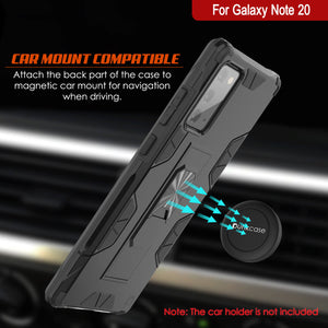 Coque Punkcase Note 20 [Série ArmorShield] Coque de protection à double couche style militaire, noir.