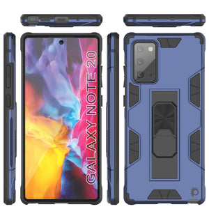 Punkcase Coque Note 20 [Série ArmorShield] Coque de protection militaire à double couche style marine-bleu.