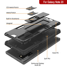 Charger l&#39;image dans la galerie, Coque Punkcase Note 20 [Série ArmorShield] Coque de protection à double couche style militaire, noir.
