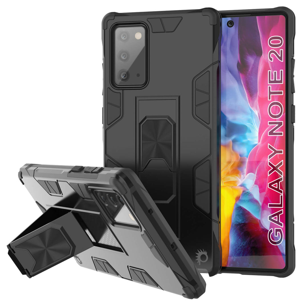 Coque Punkcase Note 20 [Série ArmorShield] Coque de protection à double couche style militaire, noir.