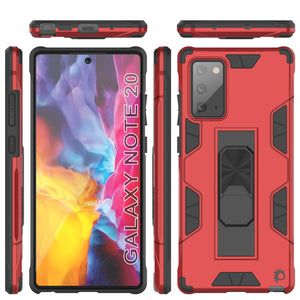 Coque Punkcase Note 20 [Série ArmorShield] Coque de protection militaire à double couche rouge