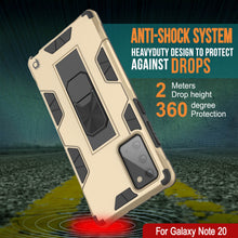 Charger l&#39;image dans la galerie, Étui Punkcase Note 20 [Série ArmorShield] Coque de protection militaire à double couche, couleur or.
