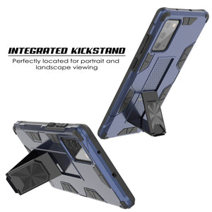 Punkcase Coque Note 20 [Série ArmorShield] Coque de protection militaire à double couche style marine-bleu.