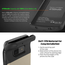 Load image into Gallery viewer, Coque de batterie PunkJuice S10e Gold - Banque d&#39;alimentation à charge rapide avec 4700mAh
